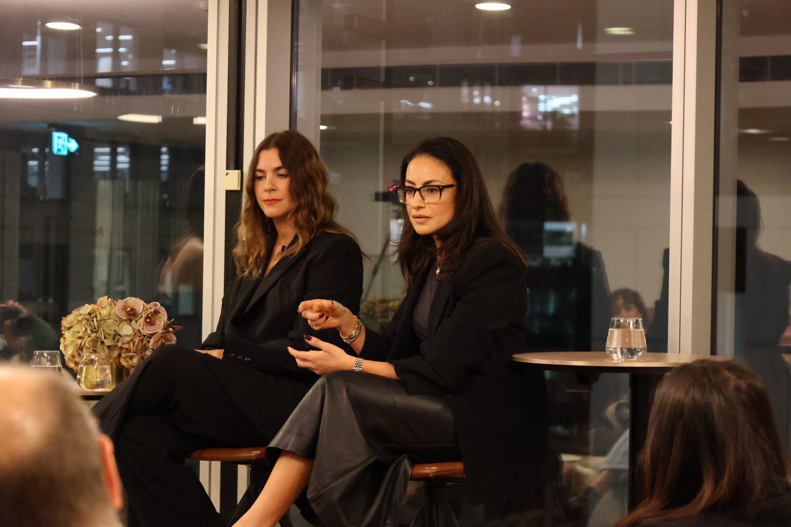 Julie Fedele speaking on a panel